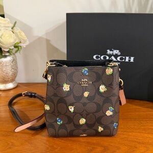 Coach Mini Town Bucket Bag in Signature Canvas Vintage Mini Rose Print Crossbody
